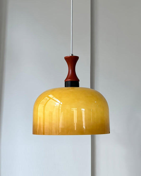 Meblos Down Pendant Light ∅ 11.8″ x H 12.5″ / Dia 30cm x H 32cm / Walnut & Brown Pendant light