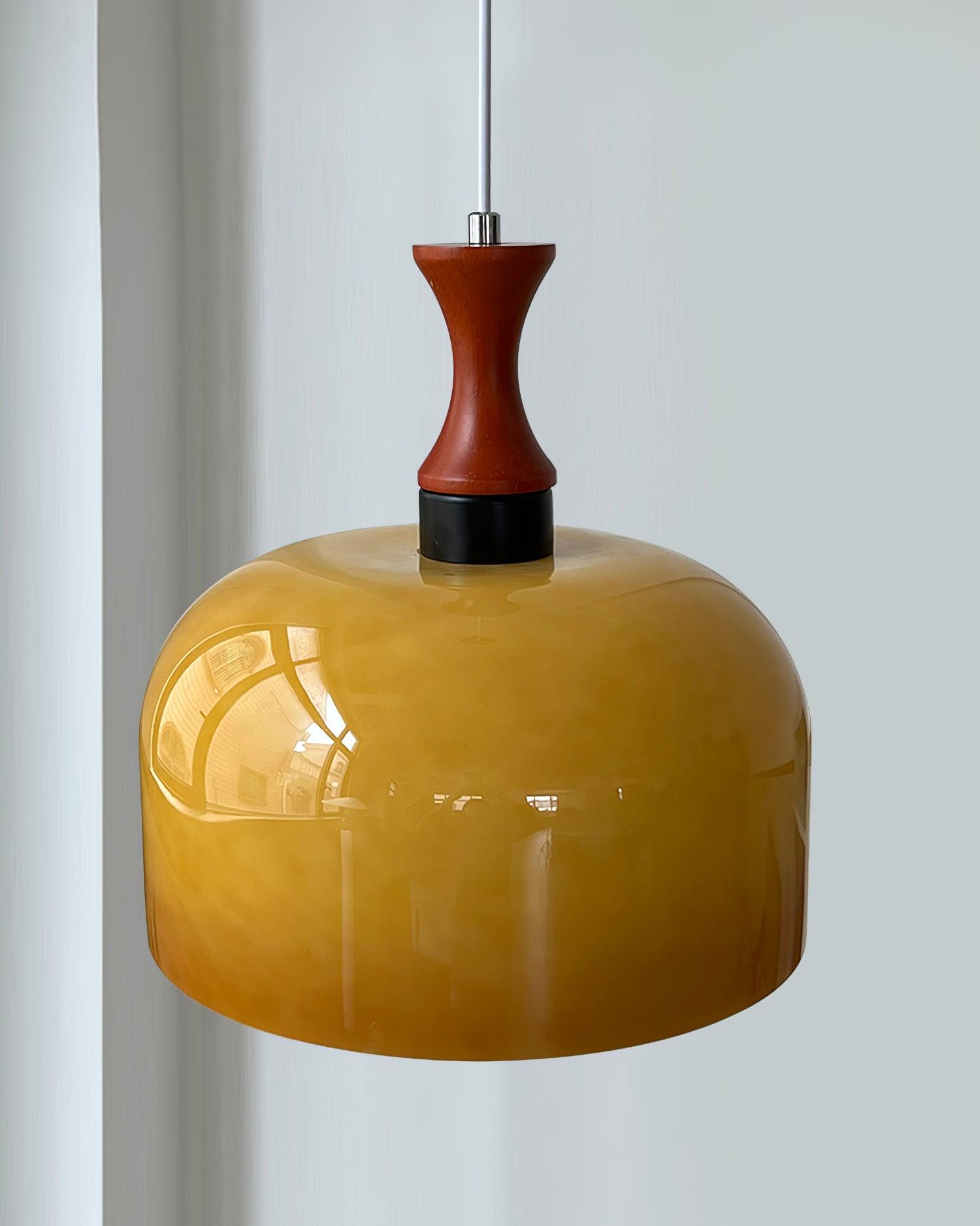 Meblos Down Pendant Light ∅ 11.8″ x H 12.5″ / Dia 30cm x H 32cm / Walnut & Brown Pendant light