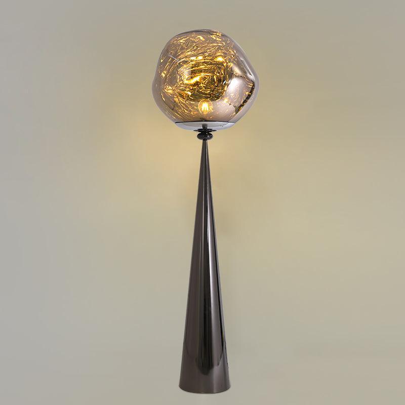 Cone Lava Floor Lamp ∅ 13.8″ x H 57.1″ / Dia 35cm x H 145cm / Black + Smoky gray / US plug Floor lamp