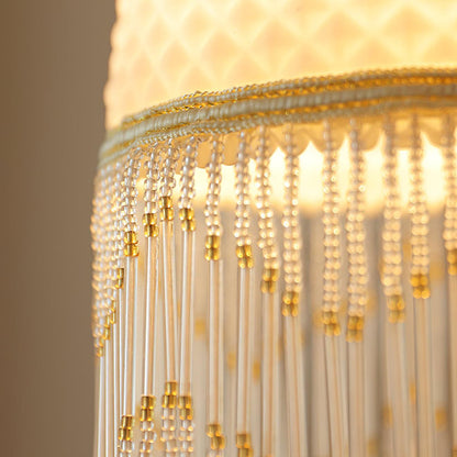 Mesh Tassel Glass Pendant Light ∅ 5.9″ x H 8.3″ / Dia 15cm x H 21cm / Brass + White Pendant light