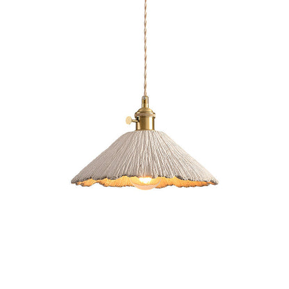 Microcement Pendant Lamp Model B ∅ 9.8″ x H 5.9″ / Brass & Cement Grey pendant Lamp