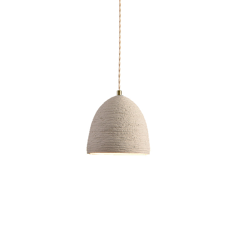 Microcement Pendant Lamp Model D ∅ 5.9″ x H 6.3″ / Brass & Cement Grey pendant Lamp