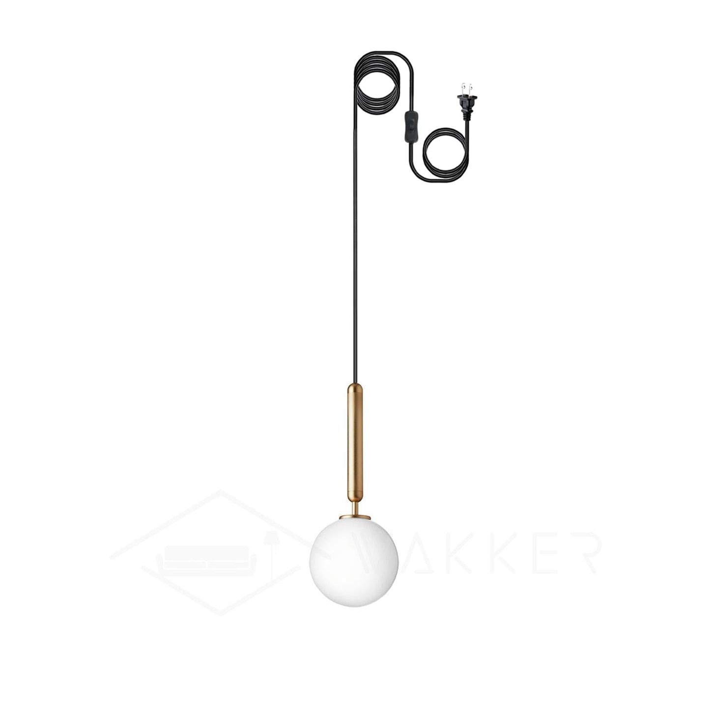 Miira Brass Pendant Swag Light