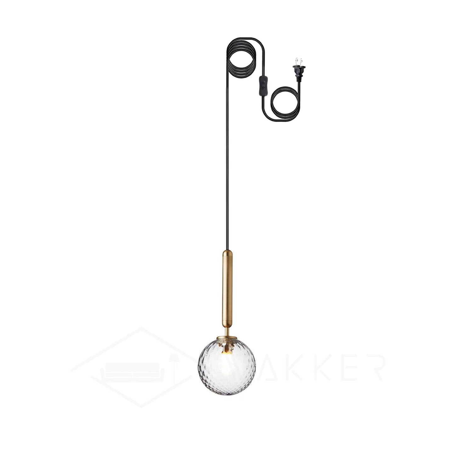Miira Brass Pendant Swag Light