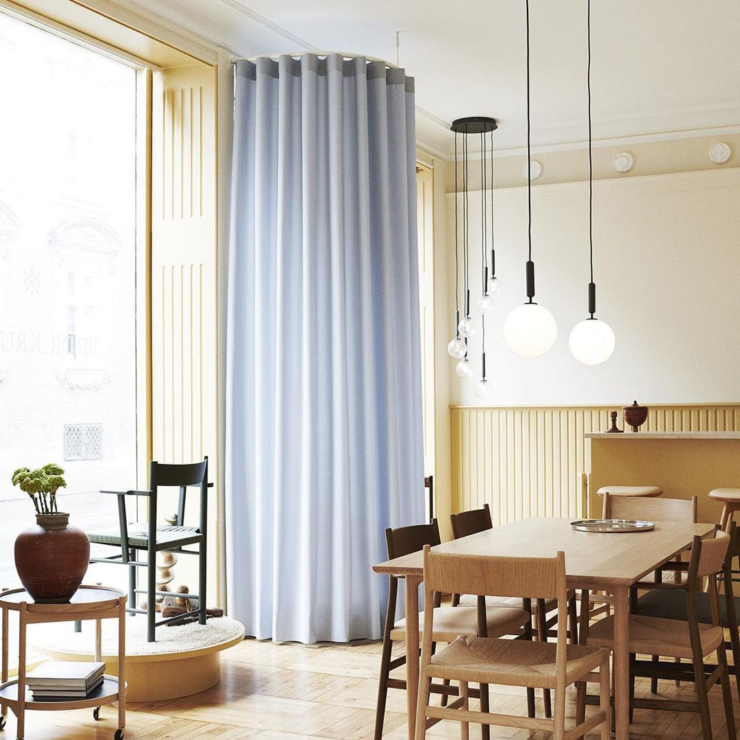 Scandiluxe Brass Pendant Swag Light Pendant light