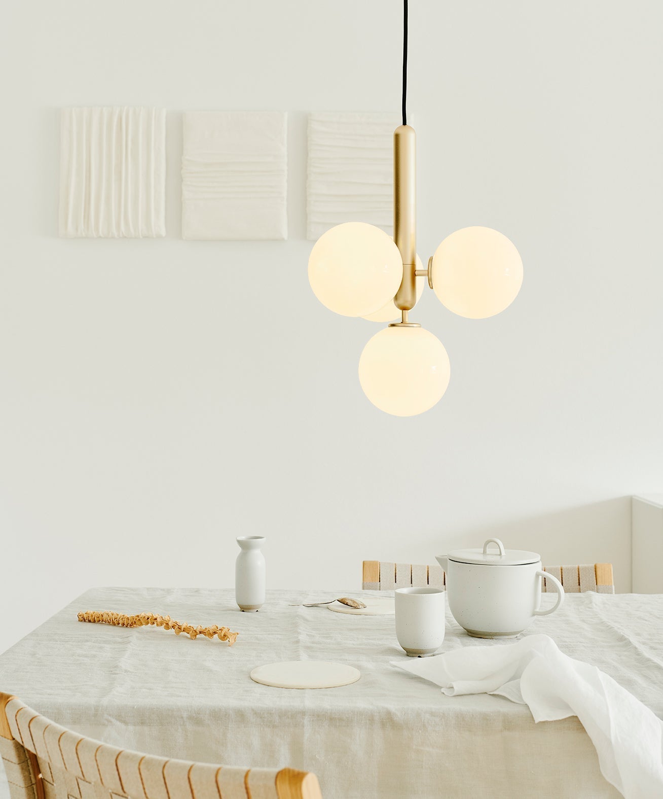 Scandiluxe Brass Pendant Swag Light Pendant light