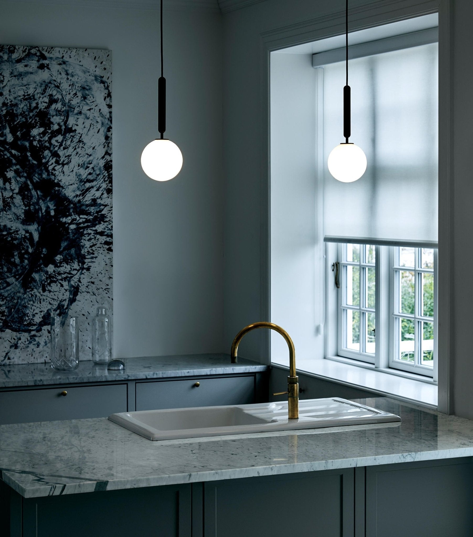 Scandiluxe Brass Pendant Swag Light Pendant light