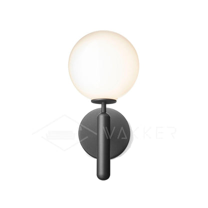 Scandiluxe Wall Light ∅ 5.9″ x H 13.4″ / Dia 15cm x H 34cm / Black / White Wall lamp