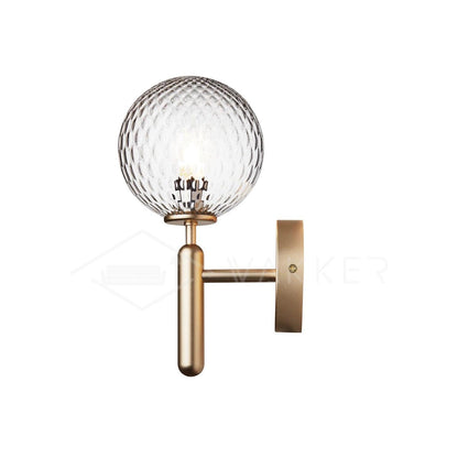 Miira Wall Light ∅ 5.9″ x H 13.4″ / Dia 15cm x H 34cm / Gold / Clear Wall lamp