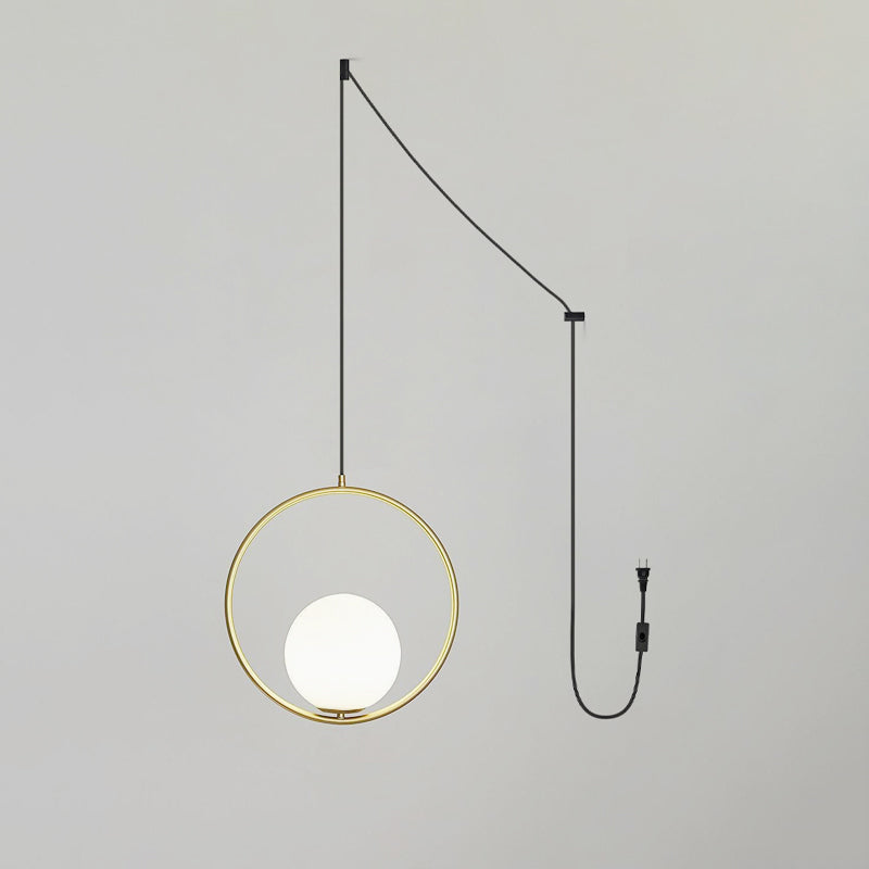 Mila Brass Pendant Swag Light ∅ 11.8″ / Dia 30cm / Brass / US Plug Pendant light