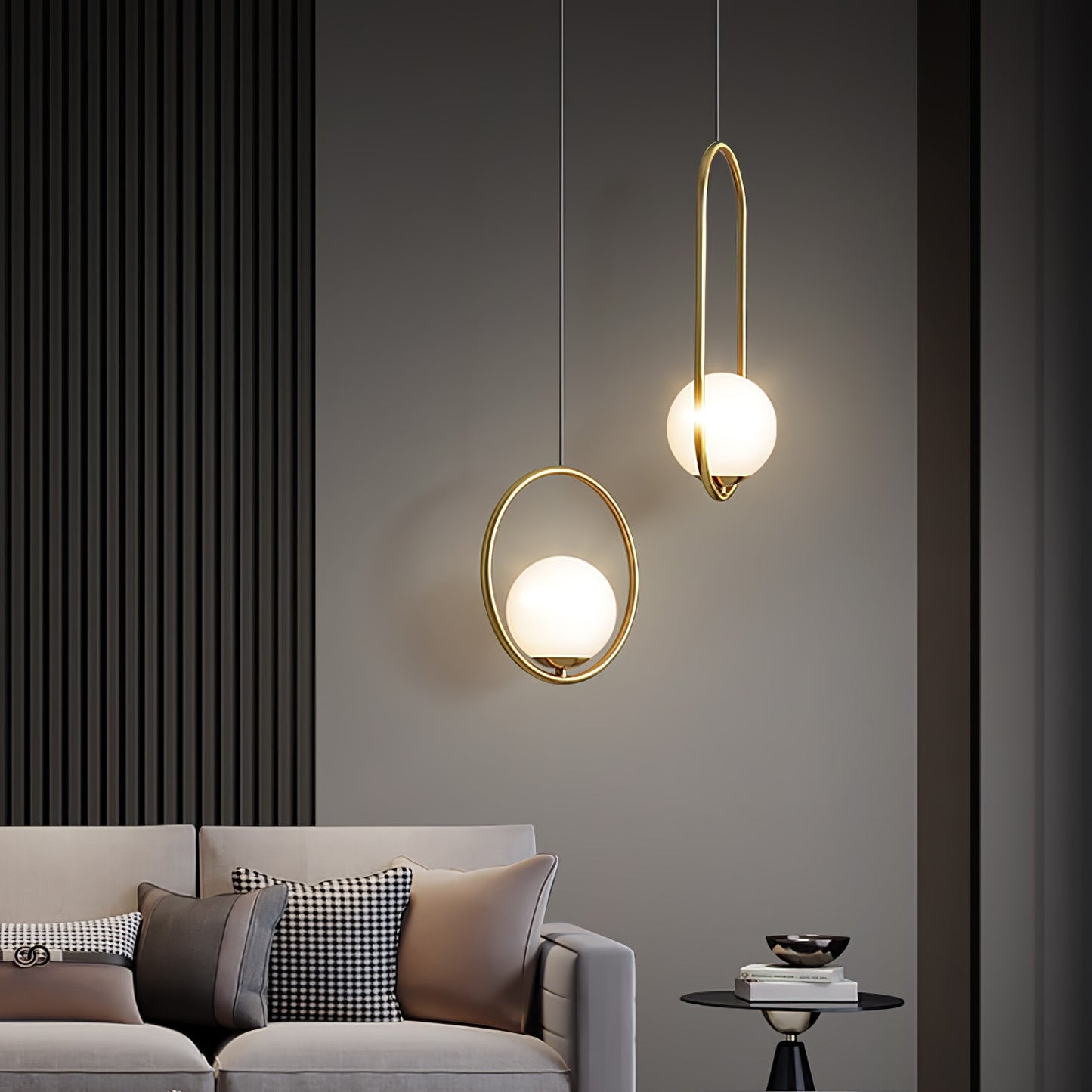 Mila Brass Pendant Swag Light Pendant light