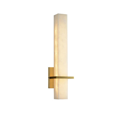 Milan Wall Sconce ∅ 4.7″ x H 18.9″ / Dia 12cm x H 48cm Power: ~12W (1200lm) / Brass & White / Warm Light Wall lamp
