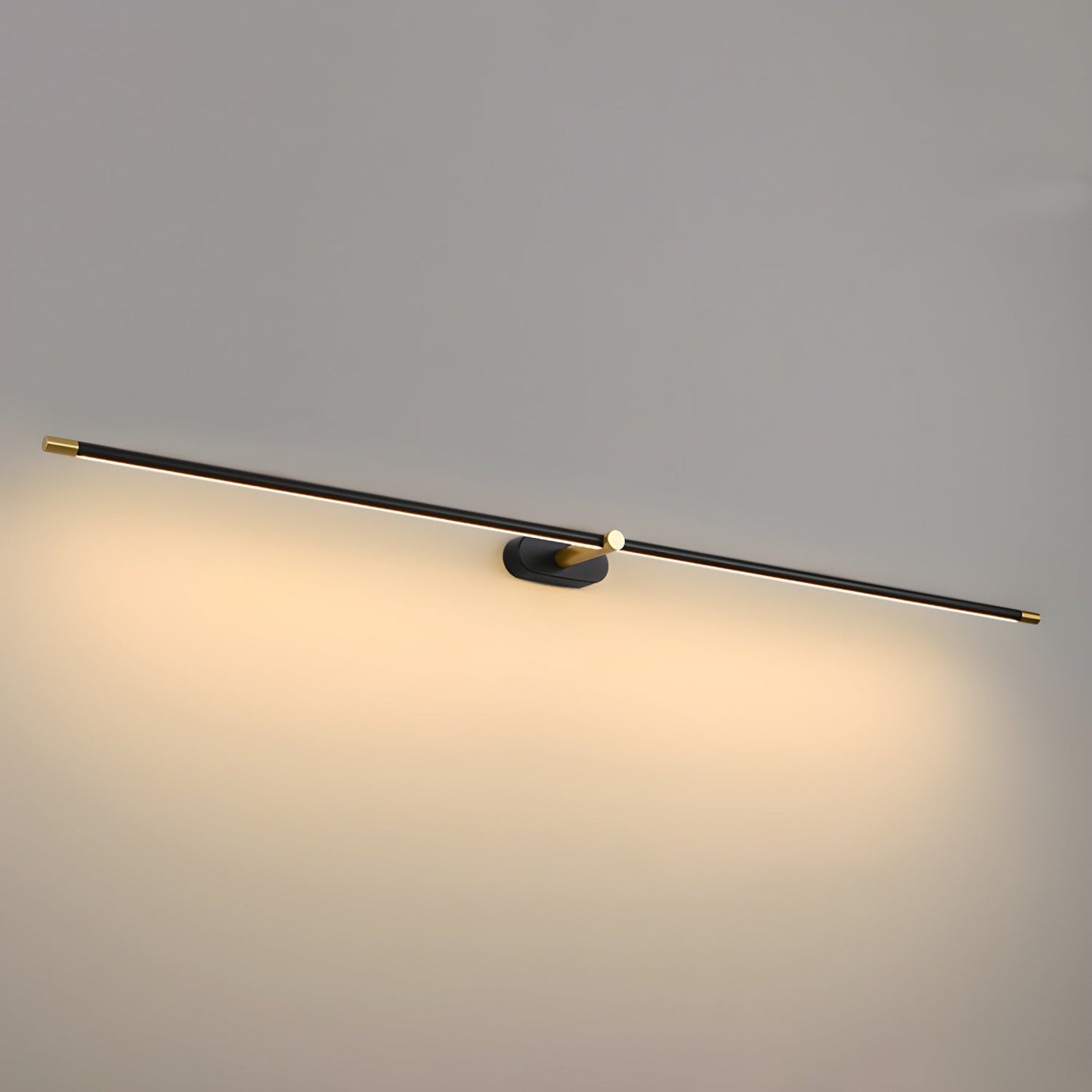 Minimalist Linear Rechargeable Wall Lamp ∅ 27″ x H 2″ / Black / USB charging plug 1001 Wall lamp
