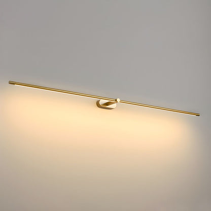 Minimalist Linear Wall Lamp ∅ 27″ x H 2″ / Gold & Warm Light / Single Wall lamp