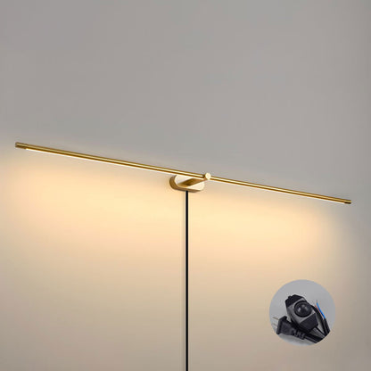Minimalist Linear Plug-in Wall Lamp ∅ 27″ x H 2″ / Gold & Warm Light / US Plug & Knob dimmer switch 1001 Wall lamp