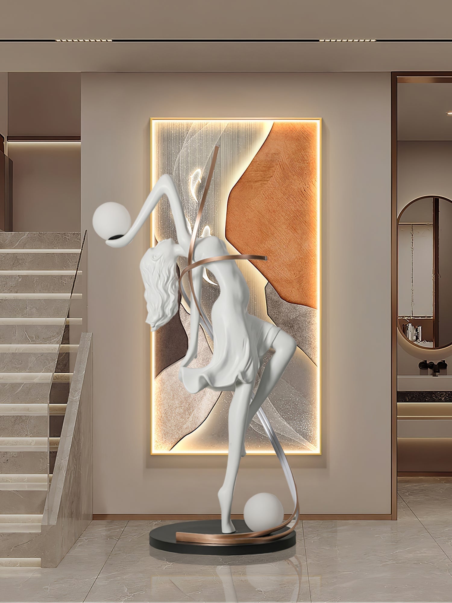 Misha Goddess Statue Floor Lamp Floor lamp