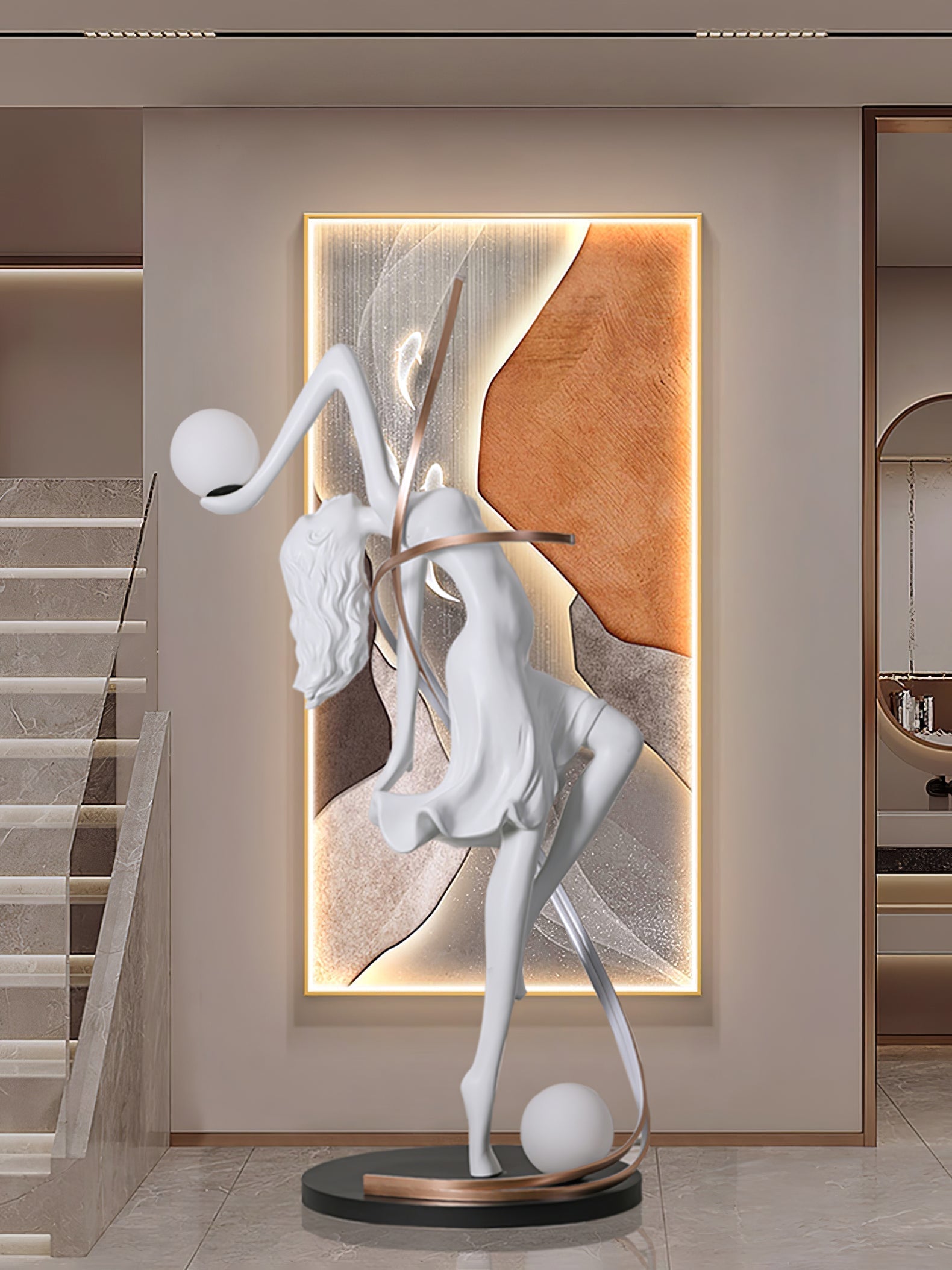 Misha Goddess Statue Floor Lamp Floor lamp