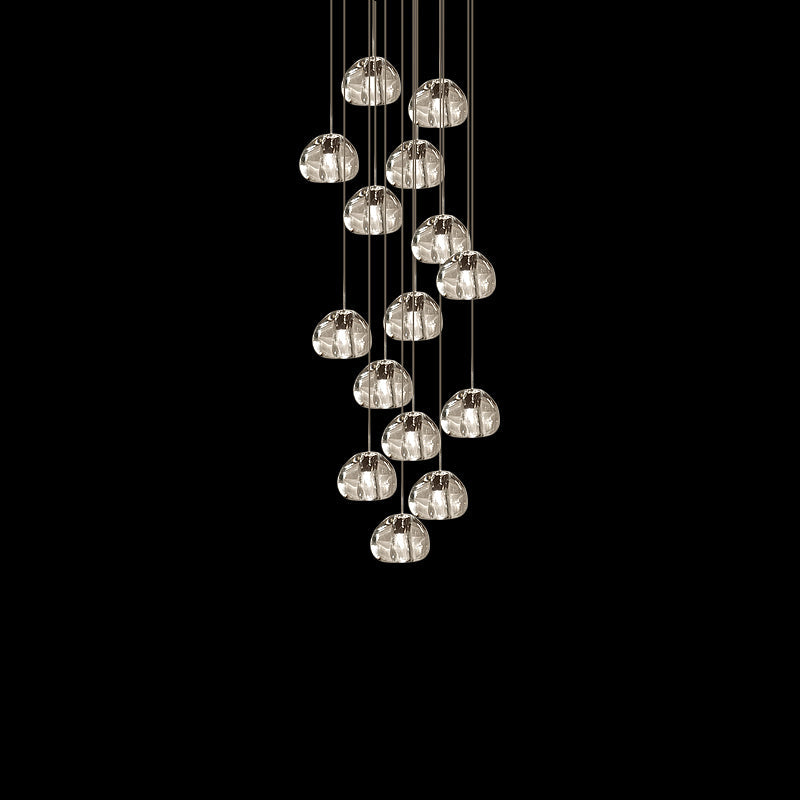 Cherry Crystal Pendant Lamp 15 heads: ∅ 19.7″ x 59″ (Round canopy) / Clear Pendant light