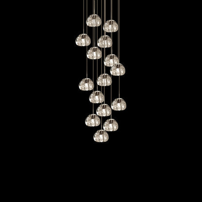 Cherry Crystal Pendant Lamp 15 heads: ∅ 19.7″ x 59″ (Round canopy) / Clear Pendant light