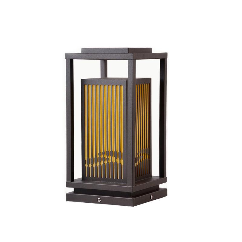 Square Cage Outdoor Light ∅ 11.8″ x H 19.7″ / Dia 30cm x H 50cm / Black Table lamp