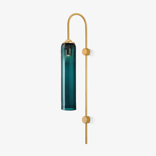 Modern Glass Wall Lamp W 7.5″ x H 31.5″ / W 19cm x H 80cm / Gold / Green 1001 Wall lamp