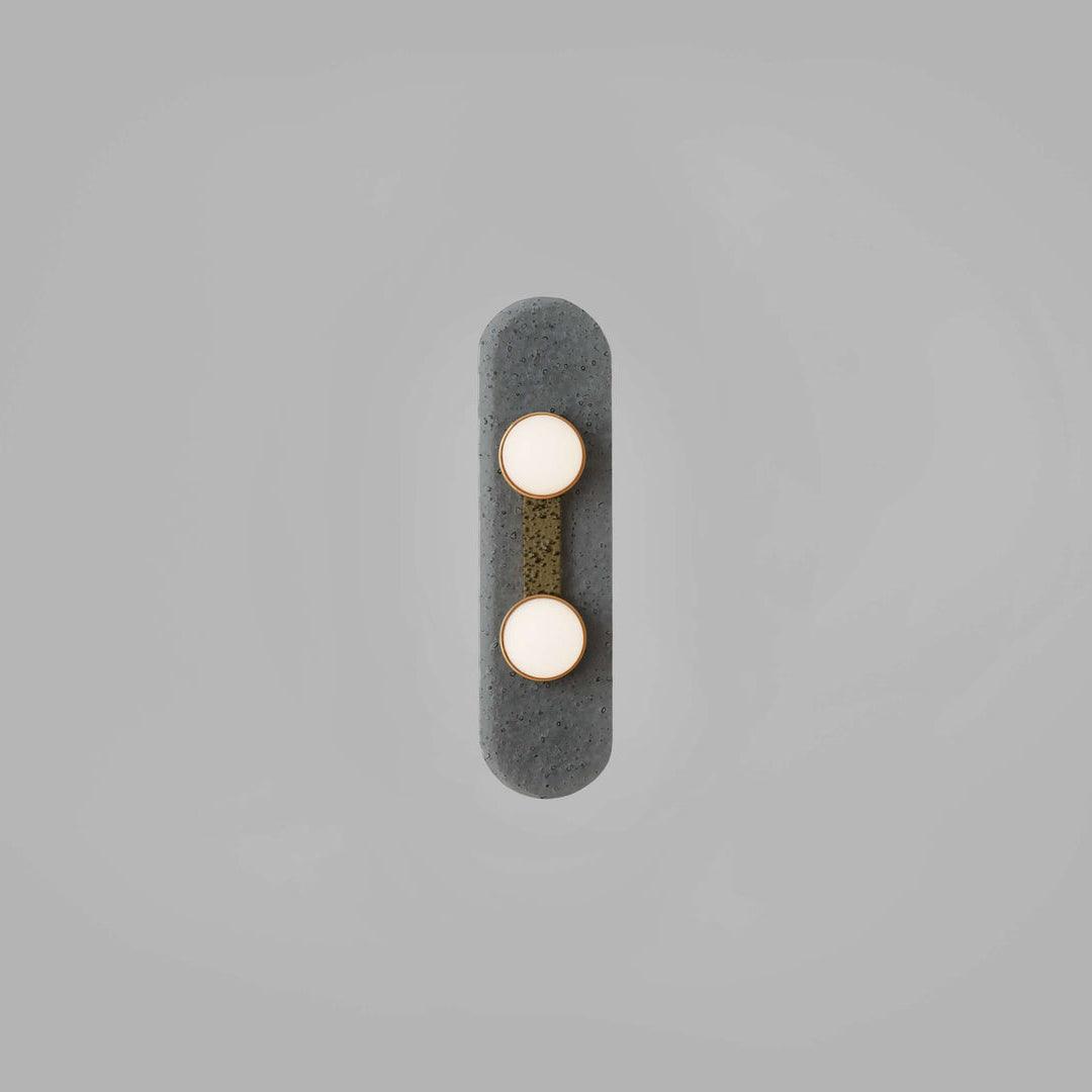 Modulo Wall Light 2 heads ∅ 4.7″ x H 13.8″ / Dia 12cm x H 35cm / Gold + Smoke grey / Warm Light Wall lamp
