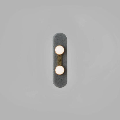 Modulo Wall Light 2 heads ∅ 4.7″ x H 13.8″ / Dia 12cm x H 35cm / Gold + Smoke grey / Warm Light Wall lamp