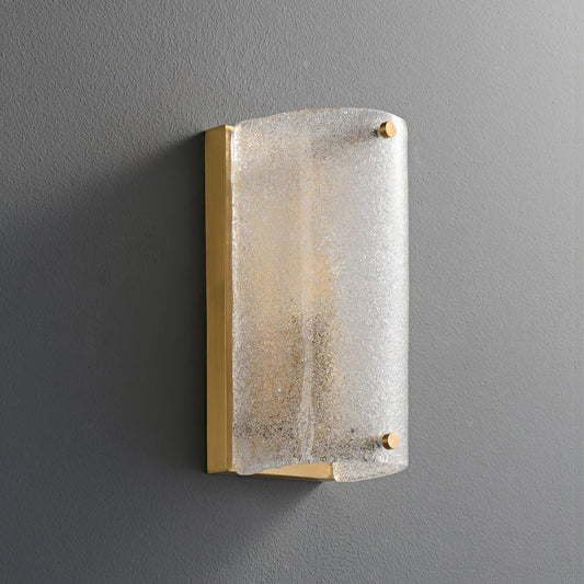 Moet Rounded Sconce ∅ 3.9″ x H 8.7″ / Dia 10cm x H 22cm / Brass ＆ Opaque glass Wall lamp