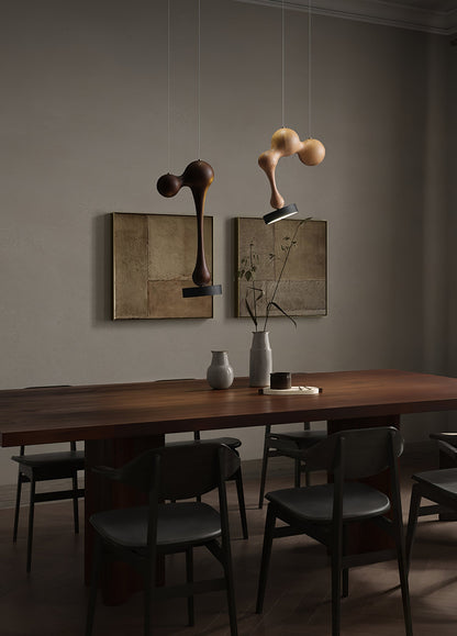 Molecule Wooden Pendant Light
