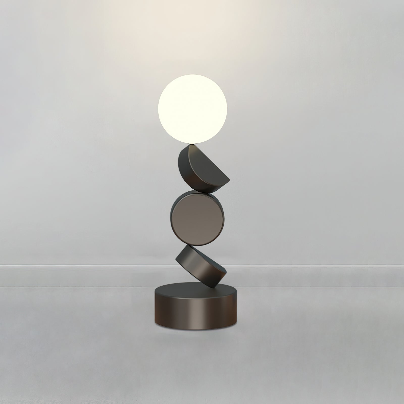 Monolith Cube Floor Lamp ∅ 11.8″ x H 35.4″ / Black & White / US Plug Floor lamp