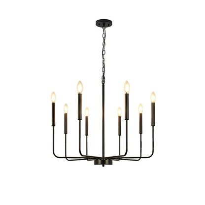 Monroe Chandelier 8 Heads ∅ 30.7″ x H 19.7″/ Dia 78cm x H 50cm / Black Chandelier