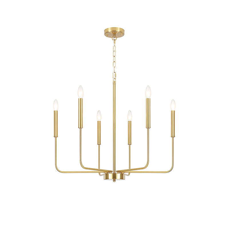 Monroe Chandelier 6 Heads ∅ 26.2″ x H 19.7″/ Dia 66.5cm x H 50cm / Brass Chandelier