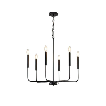 Monroe Chandelier 6 Heads ∅ 26.2″ x H 19.7″/ Dia 66.5cm x H 50cm / Black Chandelier