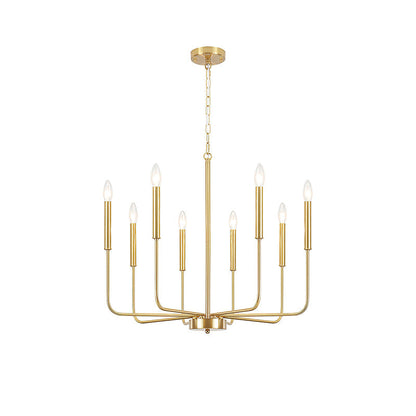 Monroe Chandelier 8 Heads ∅ 30.7″ x H 19.7″/ Dia 78cm x H 50cm / Brass Chandelier