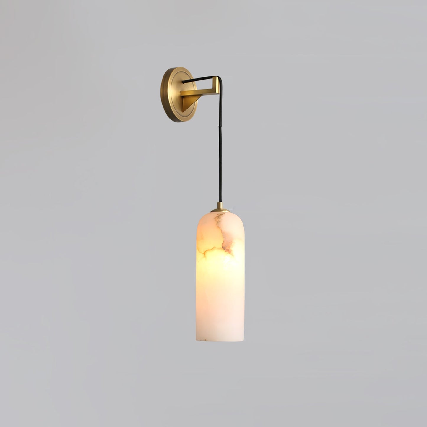 Monty Wall Lamp Model A ∅ 3.9″ x H 10.2″ / Dia 10cm x H 26cm / Brass & White / Single Wall lamp