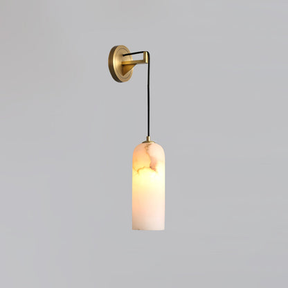 Monty Wall Lamp Model A ∅ 3.9″ x H 10.2″ / Dia 10cm x H 26cm / Brass & White / Single Wall lamp