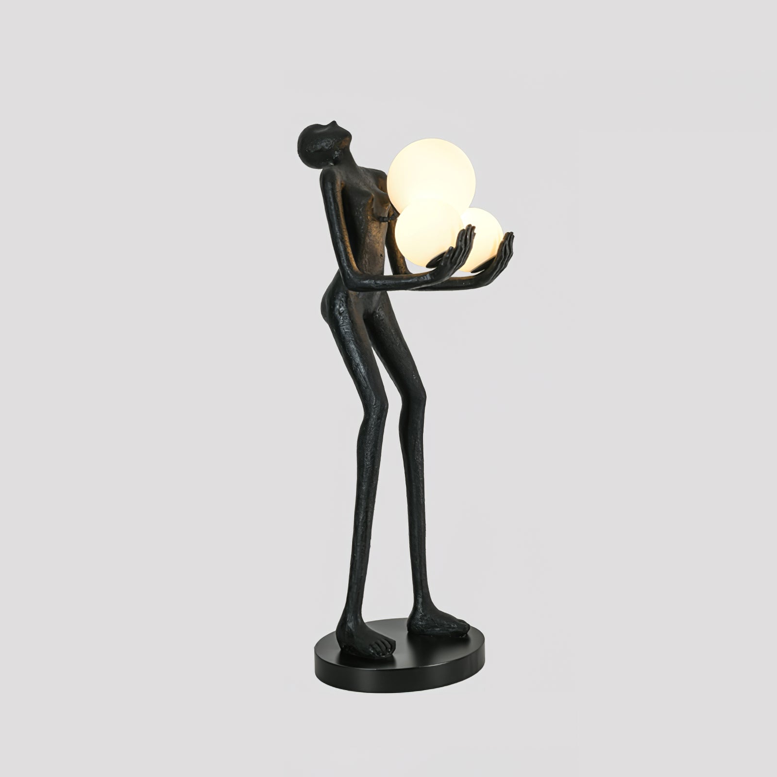 Moonlit Guardian Floor Lamp ∅ 17.7″ x H 47.2″ / Dia 45cm x H 120cm / Black & White / US Plug Floor lamp