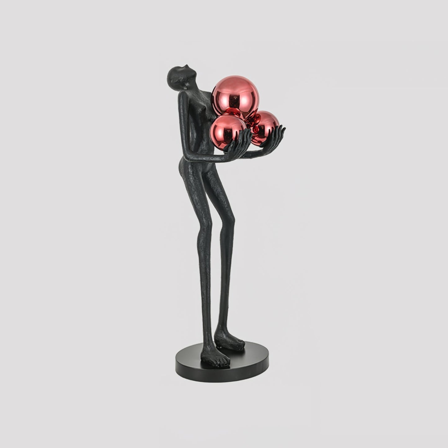 Moonlit Guardian Floor Lamp ∅ 17.7″ x H 47.2″ / Dia 45cm x H 120cm / Black & Red / US Plug Floor lamp