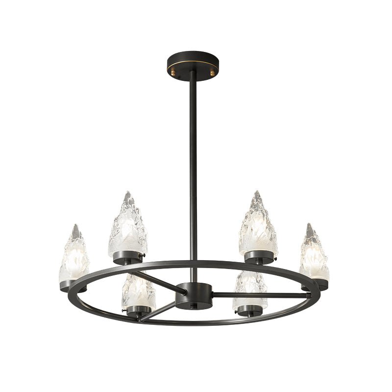 Mountain Peak Chandelier ∅ 23.6″ x H 7.9″ / Black Chandelier