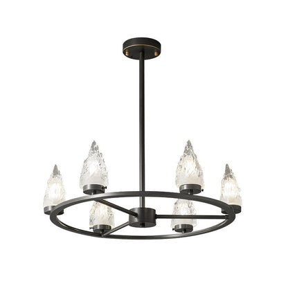 Mountain Peak Chandelier ∅ 23.6″ x H 7.9″ / Black Chandelier