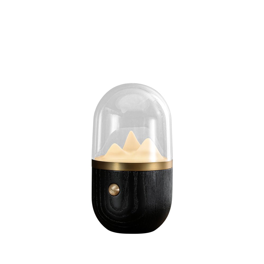 Mountain Peak Night Table Lamp ∅ 3.9″ x H 7.8″ / Black Table lamp