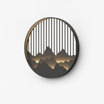 Mountain Outdoor Wall Lamp ∅ 15.7″ x W 1.4″ / Dia 40cm x W 3.5cm / Model A: Wired Version / Warm Light Wall lamp