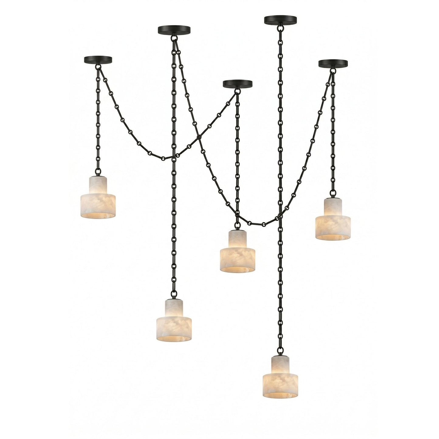 Multi-Tier Chain Drum Pendant Lamp