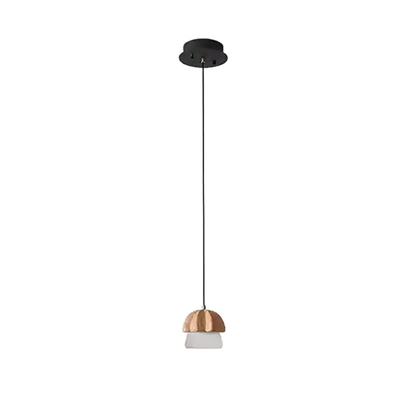 Mushroom Cluster Chandelier 1 Head: ∅ 4.7’’ x H 5.1’’ / Wood Color / Warm Light Chandelier