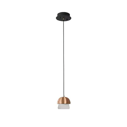 Mushroom Cluster Chandelier 1 Head: ∅ 4.7’’ x H 5.1’’ / Wood Color / Warm Light Chandelier