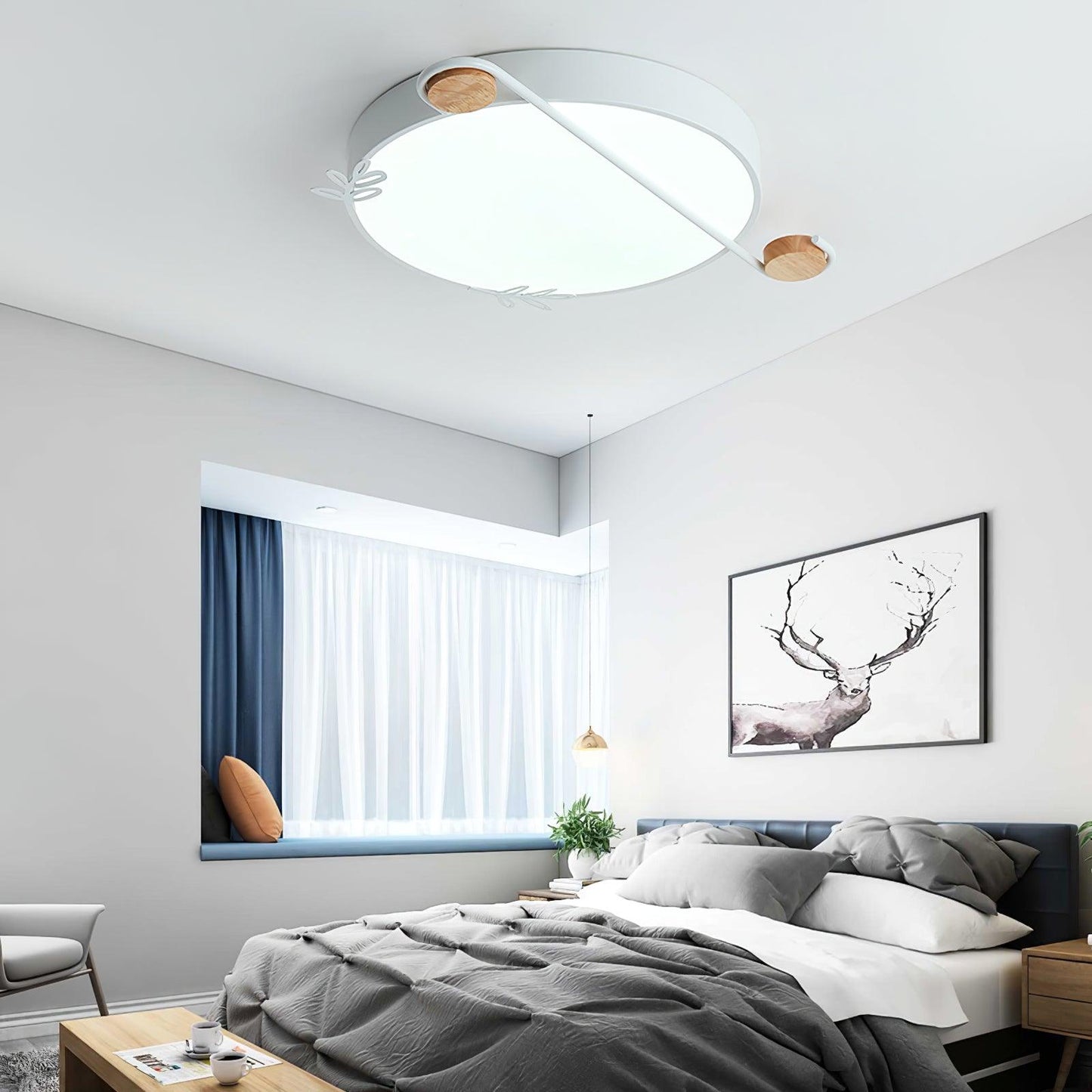 Musical Note Round Ceiling Lamp
