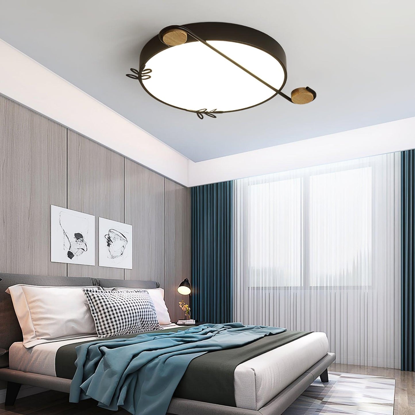 Musical Note Round Ceiling Lamp