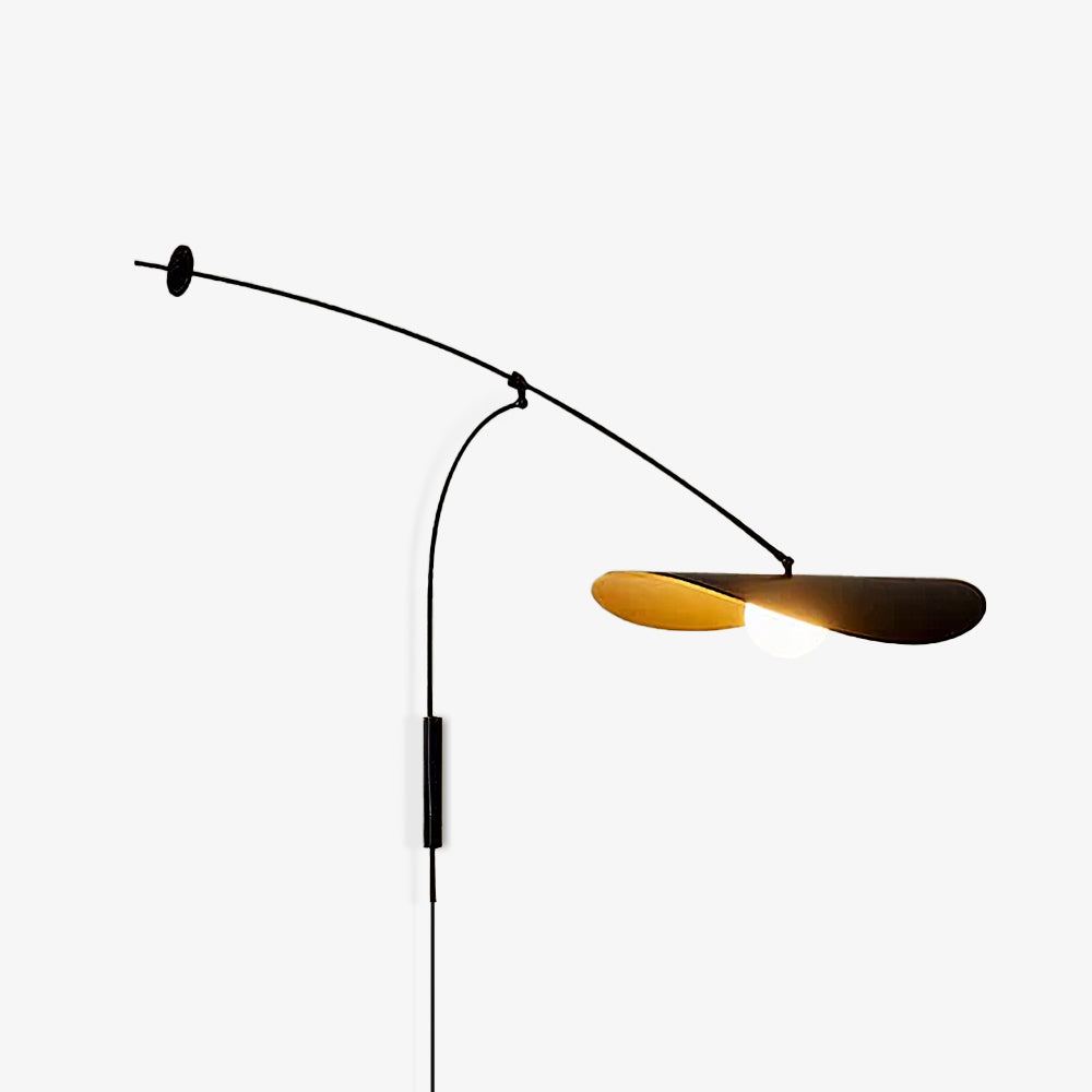 Myrna Wall Light ∅ 29.5″ x H 21.7″ / Dia 75cm x H 55cm / Black / US Plug Wall lamp