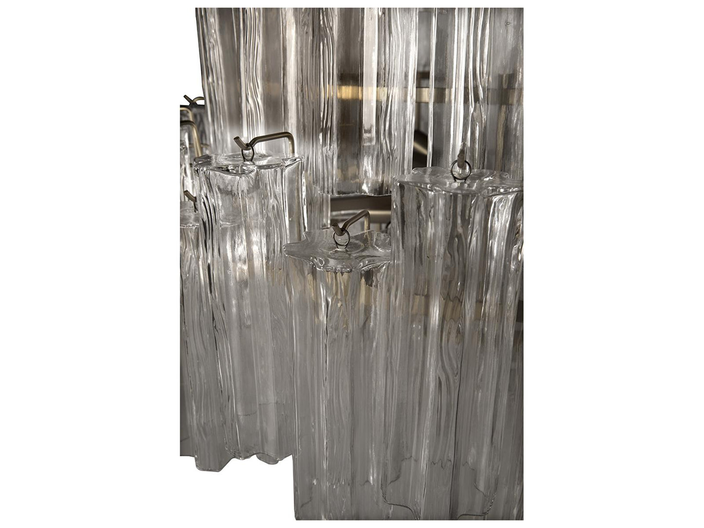 Noir Laurent 20-light Antique Brass Tiered Chandelier