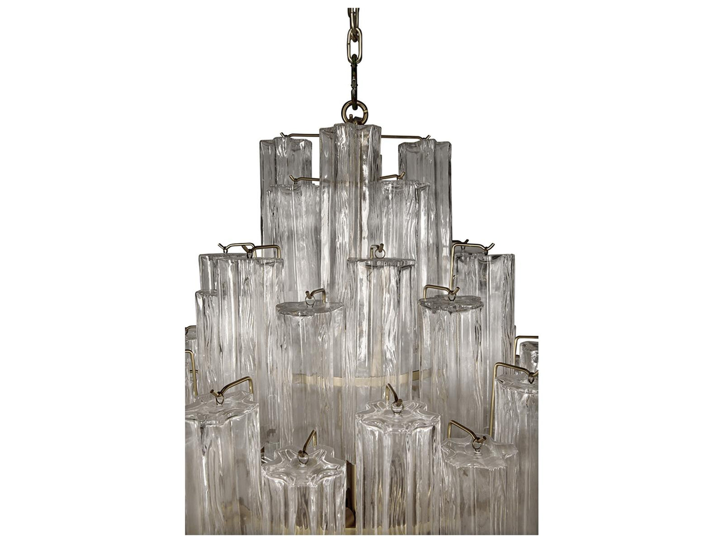 Noir Laurent 20-light Antique Brass Tiered Chandelier